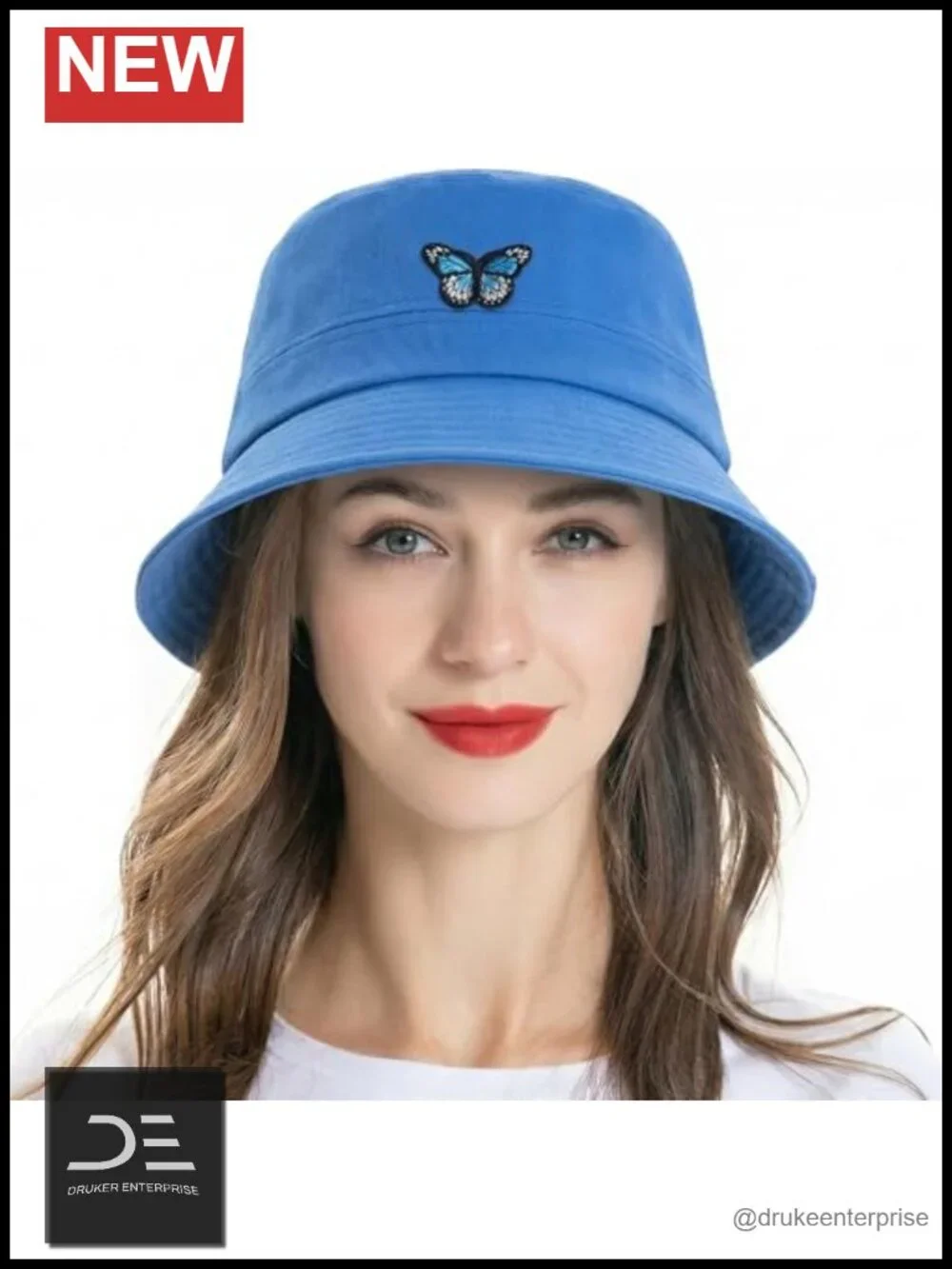 Embroidered Cotton Bucket Hat Packable Sun Cap for Travel